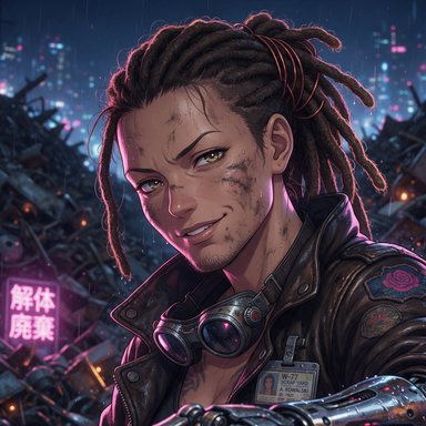 Portrait manga : ferrailleuse