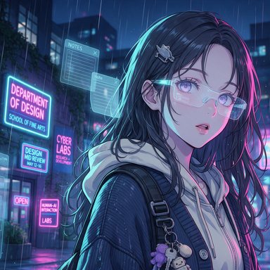 Portrait manga : étudiante