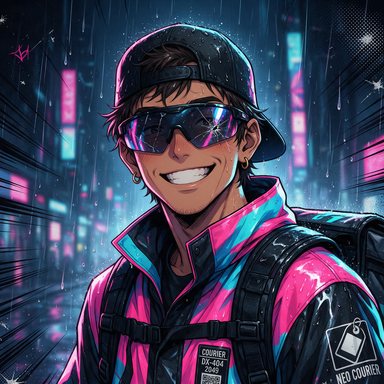 Portrait manga : livreur