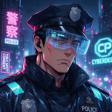 Portrait manga : policier