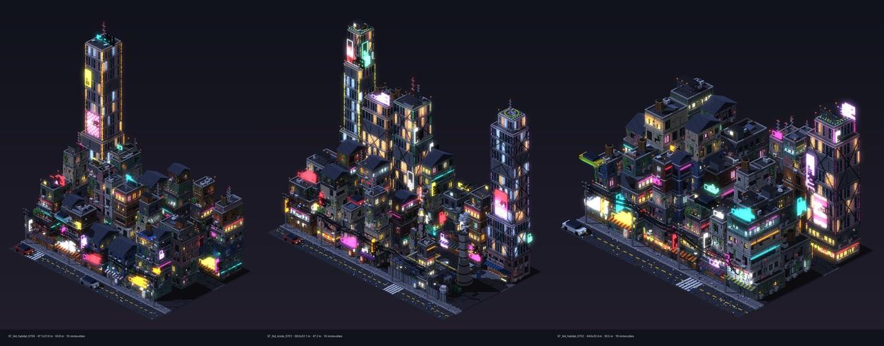 Îlots voxel denses