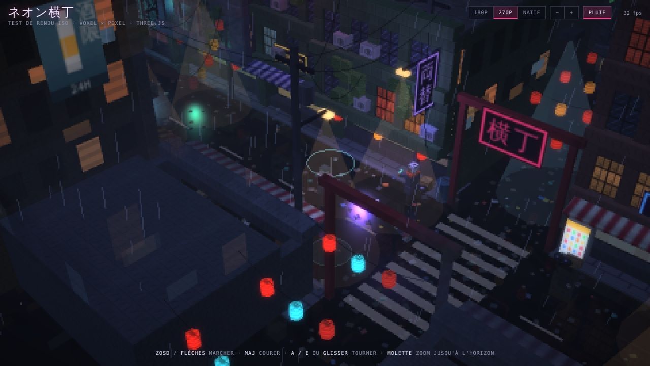 Prototype web Ruelle Néon, rue japonaise sous la pluie